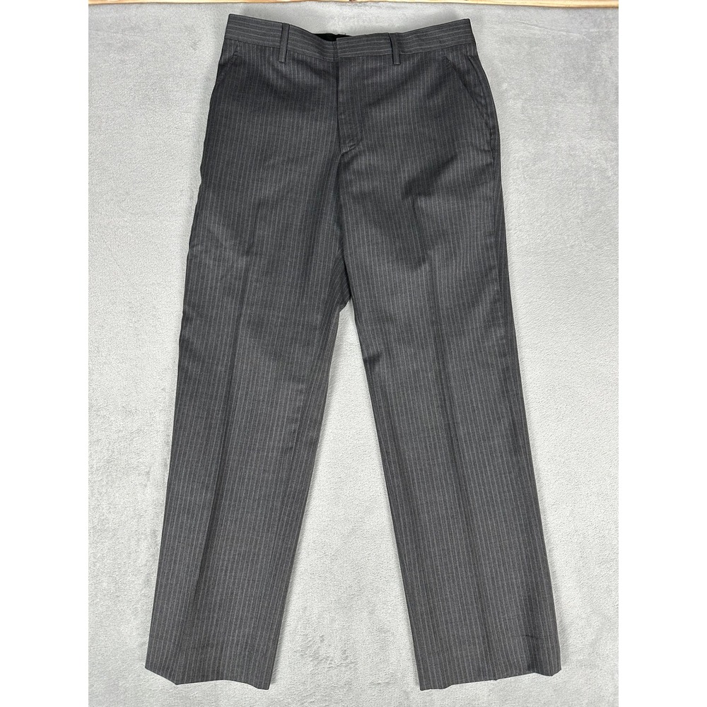 Banana Republic Dress Pants Mens 33x32 Gray Modern Fit Pinstripe Trousers
